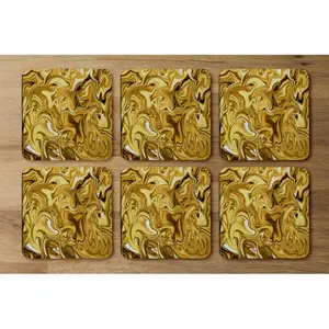 Square 6 Piece Coaster Set (Set of 6)