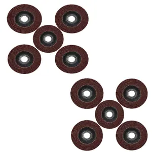 60 Grit Flap Discs Sanding Grinding Rust Removing For 4-1/2" Angle Grinders 10pc