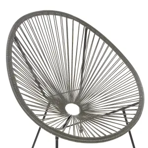 Garden Chair ACAPULCO II PE Rattan Dark Grey