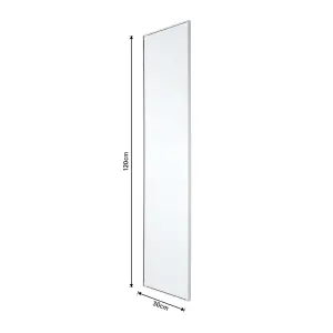 Sliver Rectangular Wall Mounted Framed Mirror Full Length Framed Mirror Dressing Mirror H 120 cm x W 30 cm