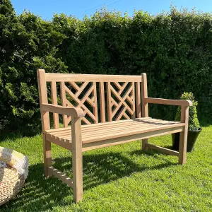 2 Seater Wooden Teak Garden Bench