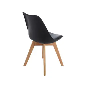 Nero Upholstered Dining Chair (Set of 2) Black / Beech