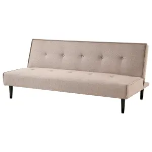 Beliani Retro Sofa Bed VISBY Beige