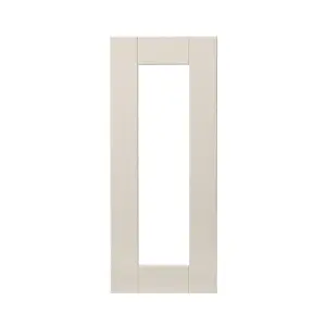 GoodHome Verbena Painted natural ash Matt cashmere Shaker Glazed Cabinet door (W)300mm (H)715mm (T)20mm