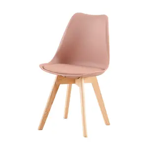 Nero Upholstered Dining Chair (Set of 2) Pink / Oak