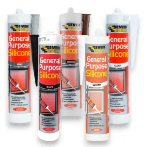 Everbuild General Purpose Silicone 280ml Pack of 6 (Brown)