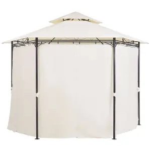 Beliani Mediterranean Gazebo Beige PORTEL