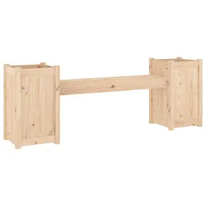 Berkfield Planter Bench 180x36x63 cm Solid Wood Pine