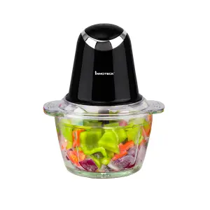 Innoteck Kitchen Pro 1L Mini Chopper 2 Speeds 500W with Glass Bowl and Stainless Steel Blades