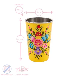 BillyCan - Picnic Tumblers - 400ml  - Buttercup Pansy  - Pack of 6