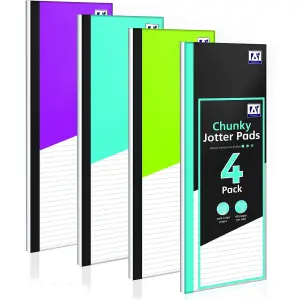 Anker Chunky Notepad (Pack of 4) Purple/Blue/Green (One Size)