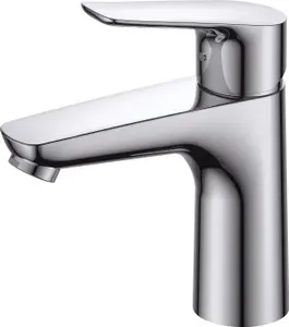 VURTU Eros Basin Mixer, 1/4 Turn, Single Lever Ceramic Disc, High/ Low Water Pressure, 168(H) x 47(W), Chrome, 581101