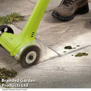 20v Cordless Weed Sweeper Clears Driveways, Paths, Patios and Pavings from Moss and Dirt (20v Weed Sweeper & Brushes)