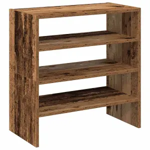 Berkfield Shoe Racks 2 pcs Stackable Old Wood 60x30x30.5 cm