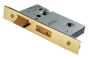 Eurospec PVD Bathroom Lock 64mm (BAS5025PVD)