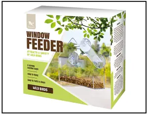 Window Bird Feeder Hanging Suctions With Glass Clear Hanging Feeders For Birds