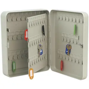 Secure Wall Mounted Mini Key Cabinet Safe for 93 Keys - Durable Steel Construction