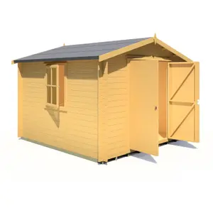 Shire 10x10 Bradley Log Cabin - 19mm Thick Logs