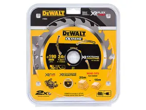 DEWALT DT99562-QZ XR FlexVolt Circular Saw Blade 190 x 30mm x 24T DEWDT99562QZ