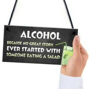 Funny Gift Hanging Home Bar Pub Garden Sign Gin Gift