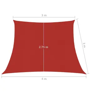 Berkfield Sunshade Sail 160 g/m2 Red 3/4x3 m HDPE