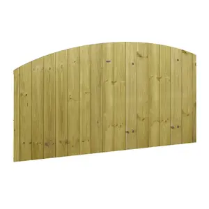 Dome Top Tongue & Groove Fence Panel (Pack of 5) Width: 6ft x Height: 3ft Vertical Interlocking Planks Fully Framed