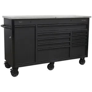 Heavy-Duty 10 Drawer Tool Chest & Power Tool Charging Station - UK Mains Supply