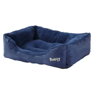 Bacup Polyester Pet Bed Blue / Small (47 cm L x 37 cm W)