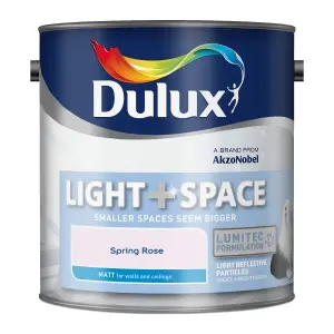 Dulux Light + Space Spring Rose Matt Wall paint, 2.5L