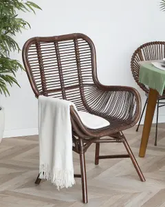 Dining Chair TOGO Rattan Dark Brown