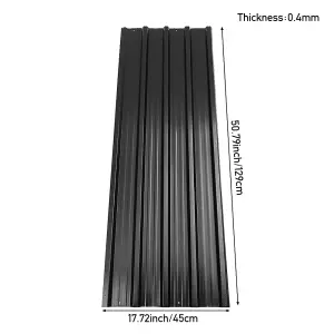 12pcs Steel Corrugated Panels  12 Steel Panels, Charcoal Black