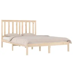 Berkfield Bed Frame Solid Wood Pine 150x200 cm 5FT King Size