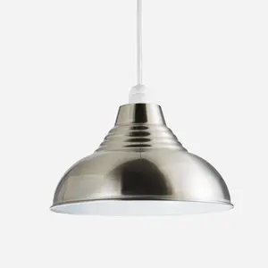 Inlight Lucia Satin Nickel effect pendant Light shade (D)30cm