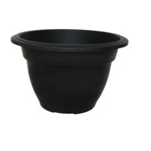 2 X 30cm Round Bell Planter Black