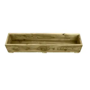 Rustic Wooden Planter 1.8m L x 0.2m W x 4 Boards High