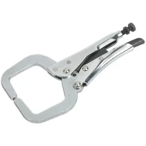 165mm Locking C-Clamp Pliers - 45mm Capacity Jaws - One-Handed Operation