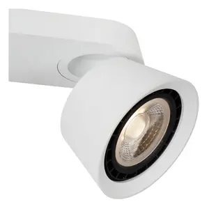 Lucide Trigono Modern Twin Ceiling Spotlight - 2xES111 - White