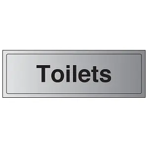 Toilets - General Door Sign Direction - Adhesive Vinyl 300x100mm (x3)