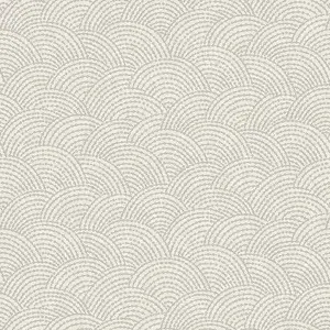 Grandeco Boutique Shell Texture Embossed Wallpaper, Grey White