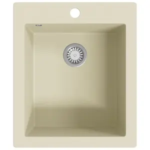 Berkfield Granite Kitchen Sink Single Basin Beige