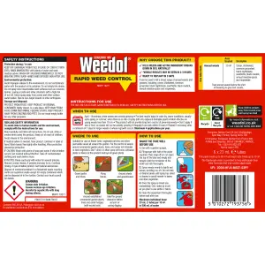 Weedol Rapid Concentrated Weed killer 0.17L, Pack of 6