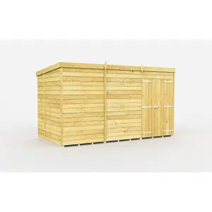 DIY Sheds 11x7 Pent Shed - Double Door Without Windows