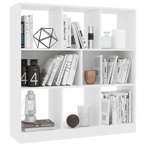 Berkfield Book Cabinet White 97.5x29.5x100 cm Engineered Wood