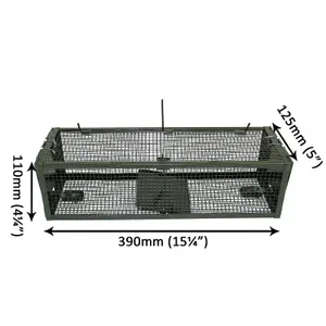 Rat Squirrel Trap Heavy Duty Metal Humane Vermin Mouse Rodent Cage Pest Catcher