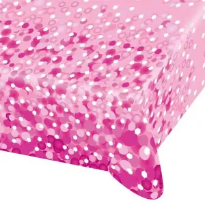 Amscan Paper Sparkle Party Table Cover Pink (One Size)