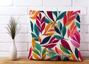 Bright Leaves Pattern Cushions 60cm x 60cm