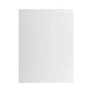 GoodHome Garcinia Integrated handle Gloss light grey Tall appliance Cabinet door (W)600mm (H)806mm (T)19mm