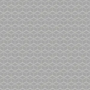 Glass mosaic on mesh for bathroom or kitchen 26.5cm x 30.5cm - Silver Geometric Cubes