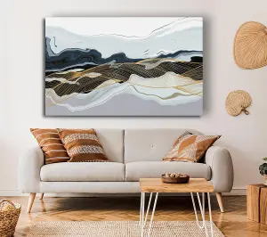 Abstract Layers Of Rock Canvas Print Wall Art - Medium 20 x 32 Inches