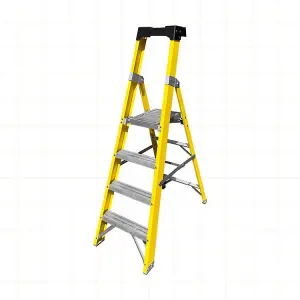 Titan 4 Tread Heavy-Duty Fibreglass Platform Step Ladder (1.72m)